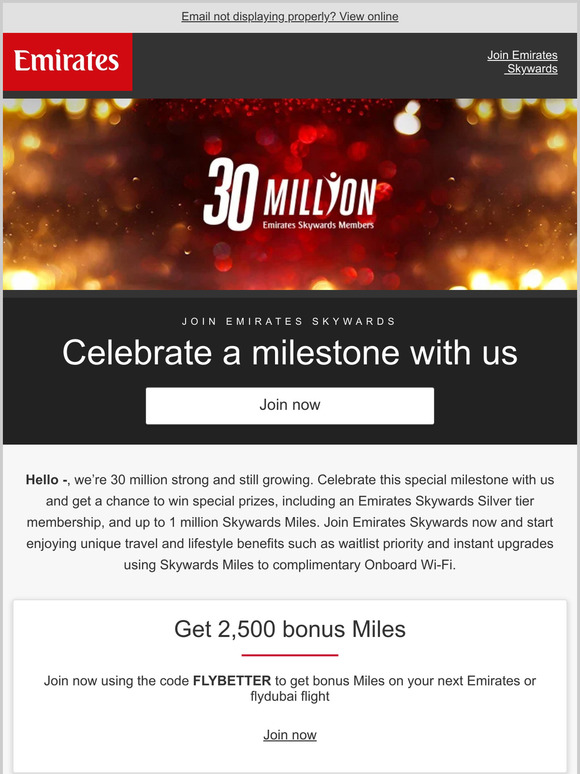 You’re missing out on rewards and up to 1 million Miles