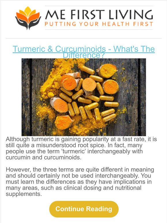 Turmeric Vs Curcuminoids - What's The Difference?