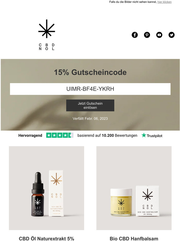 Sparen Sie 15% auf Ihren Einkauf!