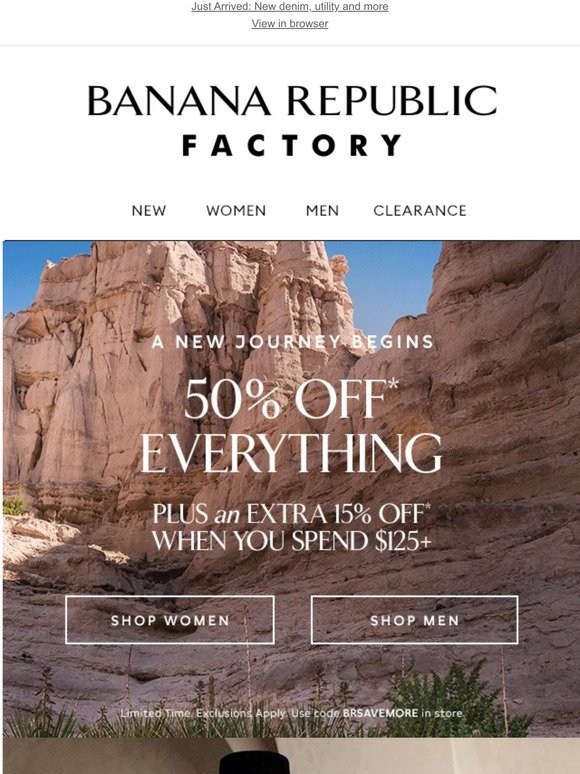 You've discovered 50% off everything + an extra 15%