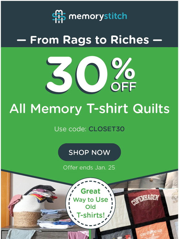 MemoryStitch: Recycle Your T-shirts in a Cozy Memory Quilt | Milled