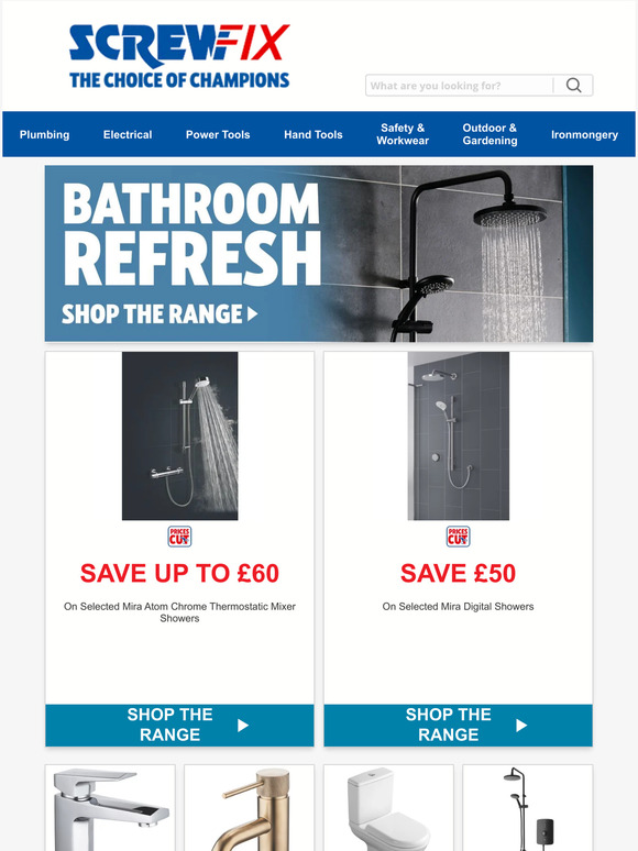 Screwfix Bathroom Refresh? We've got everything you need Milled