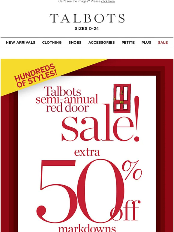 Talbots EXTRA 50 off HUNDREDS of sale styles! Milled