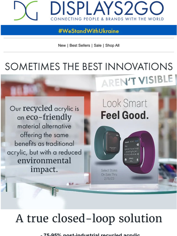 Displays2go Recycled Acrylic A True ClosedLoop Solution Milled