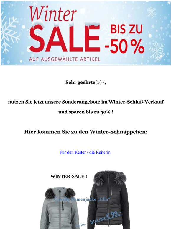 WINTER-SALE ! Jetzt bis zu 50% sparen!