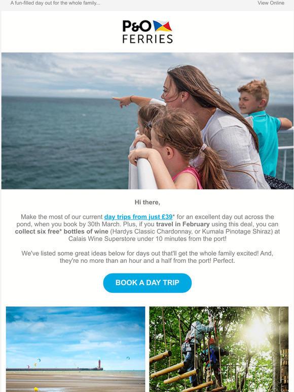 Day trips from just £39, plus 6 free bottles of wine! 😲