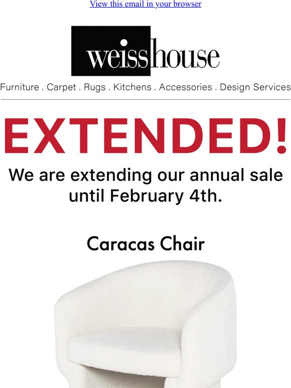 Annual Sale- Extended!