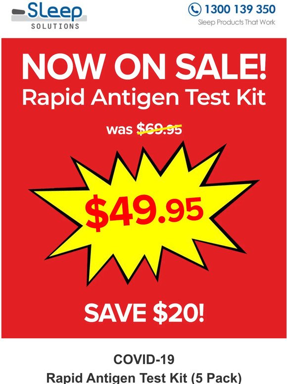 Sale on Rapid Antigen Tests - Save Now