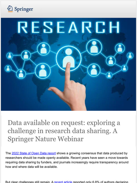 Springer Shop DE: Data Available On Request: Exploring A Challenge In ...