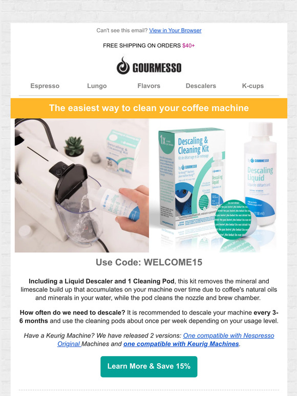 How often to descale a Nespresso Machine