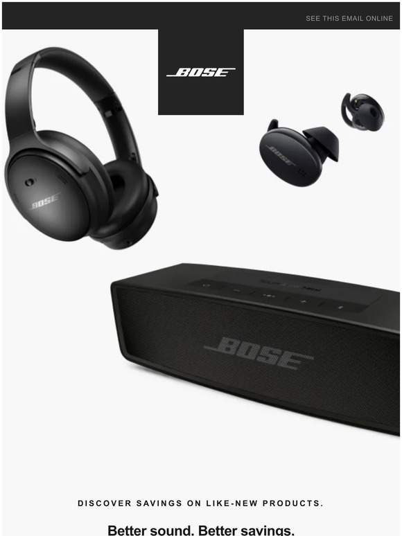 Bose An update from Bose There