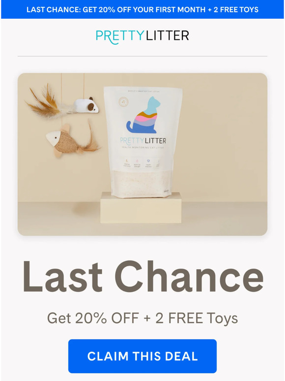 PrettyLitter CA ENDING SOON Two Freebies With Your Order Milled