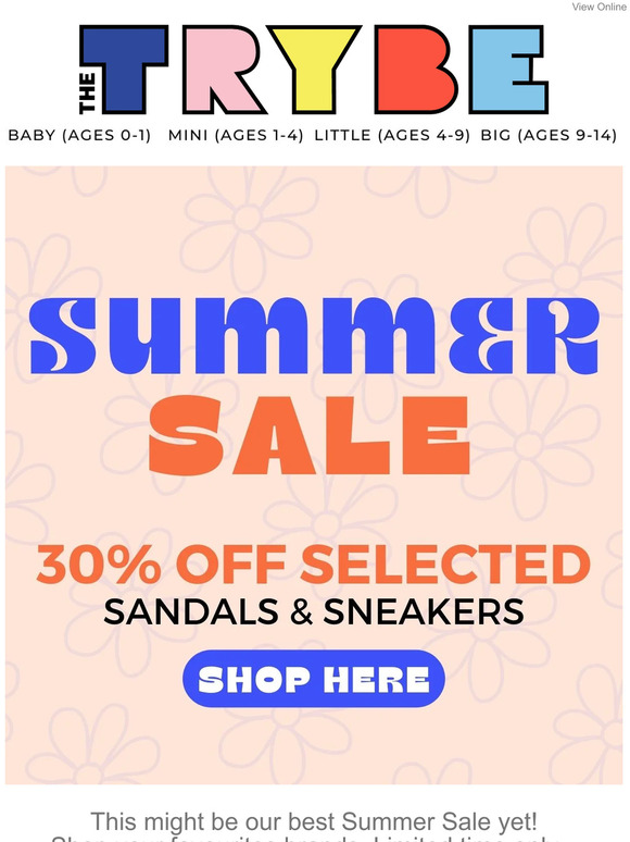 Save 30% On Selected Summer Styles