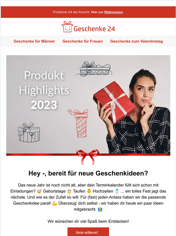  Hey —, deine 🎁 Geschenktipps 🤩 sind da! 