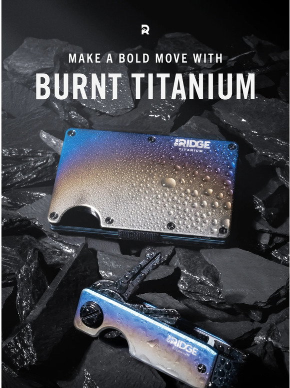 The Ridge The Burnt Titanium Wallet Milled