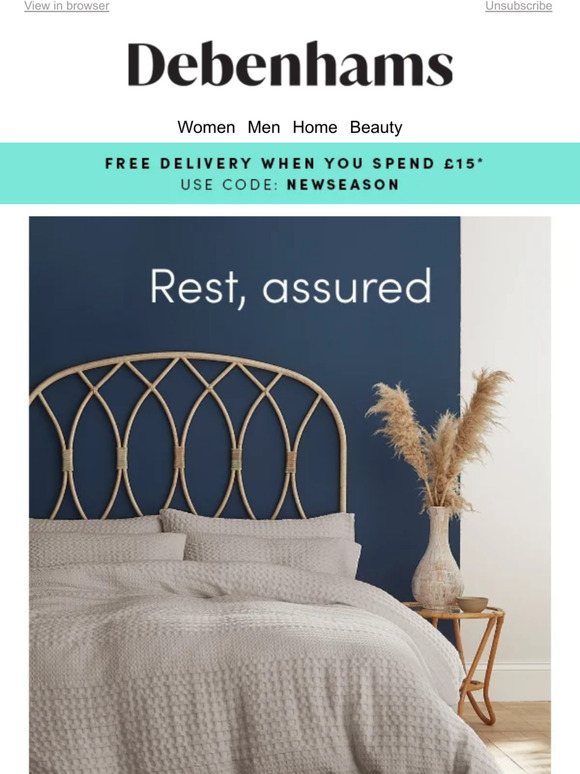 Debenhams Ireland The bedroom refresh + FREE delivery WYS £15 Milled