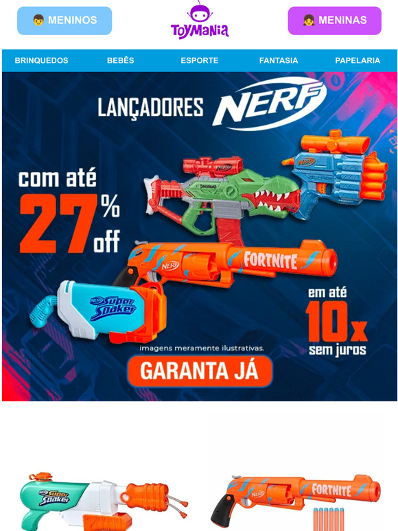 🔫 NERF com até 27%OFF e até 10x sem juros!