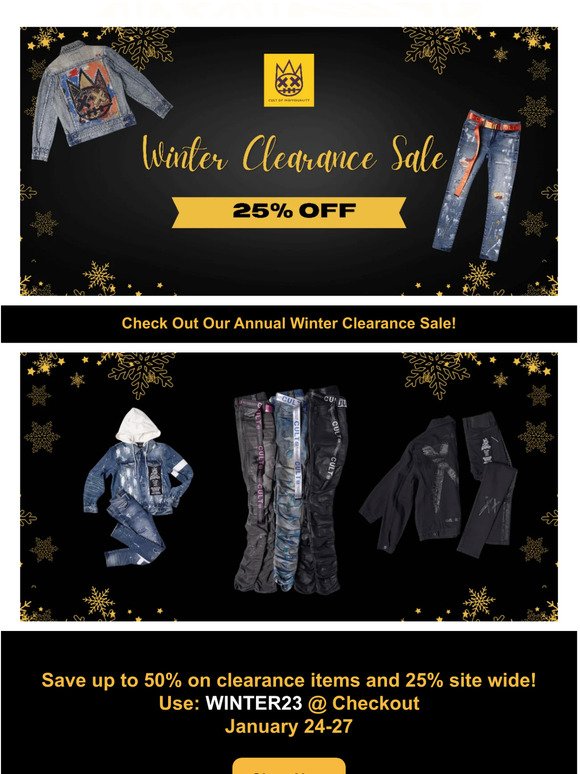 The Winter Clearance Sale Is Here!