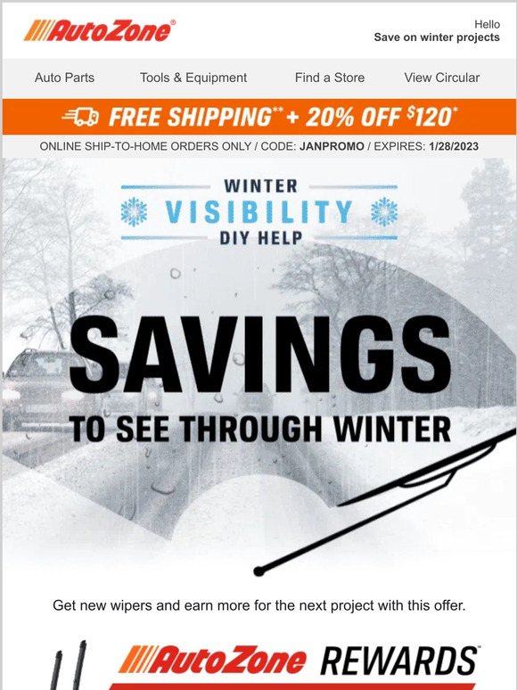 AutoZone You may be due for new wipers Milled