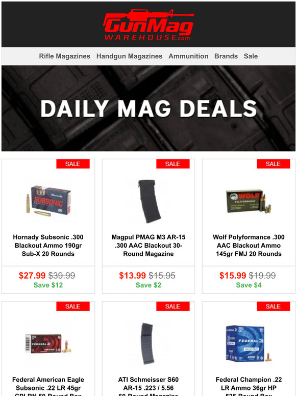 GunMag Warehouse: Check Out Our Mags And Ammo Deals! | Milled