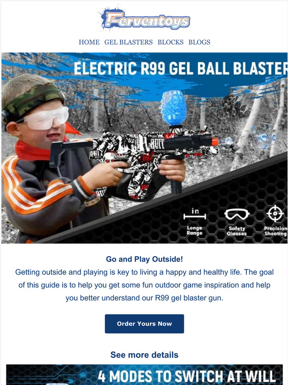 What's cool? Our gel blasters!
