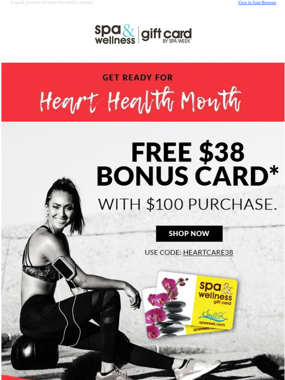 Spa and Wellness Gift Card by Spa Week Are You Ready For Heart Health