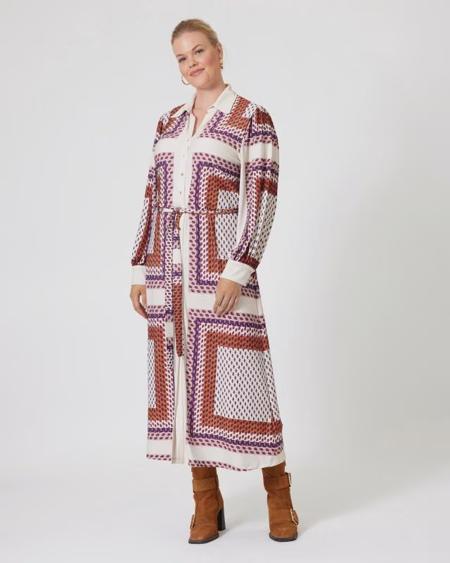 Hemdblusenkleid mit Print