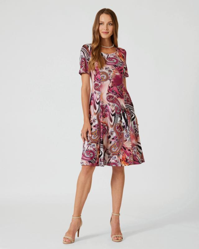 A-Linienkleid Animal Paisley