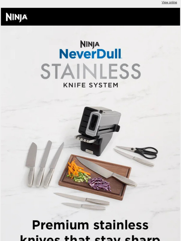 Ninjakitchen Meet the new Ninja NeverDull™ Stainless Knife System Milled