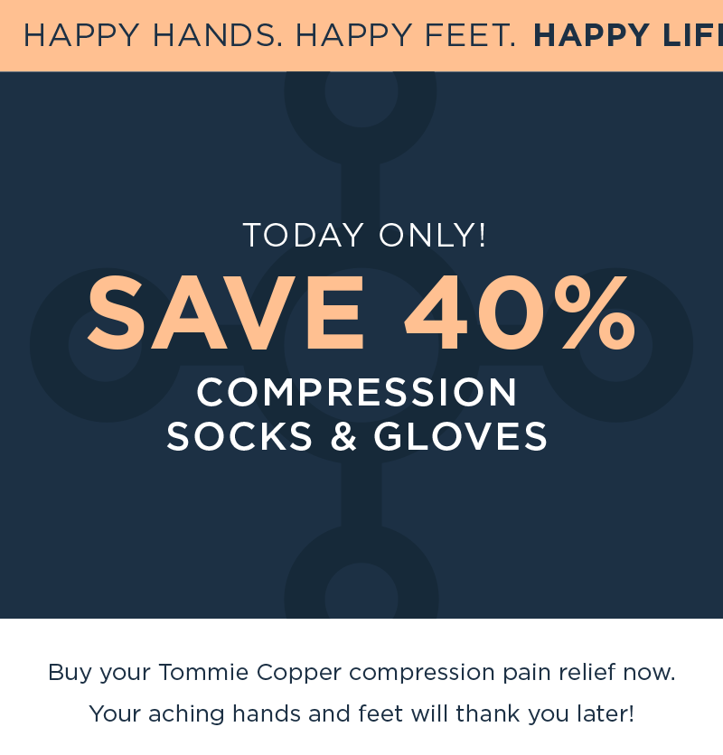 Tommie Copper 40 off Compression Gloves & Socks Milled