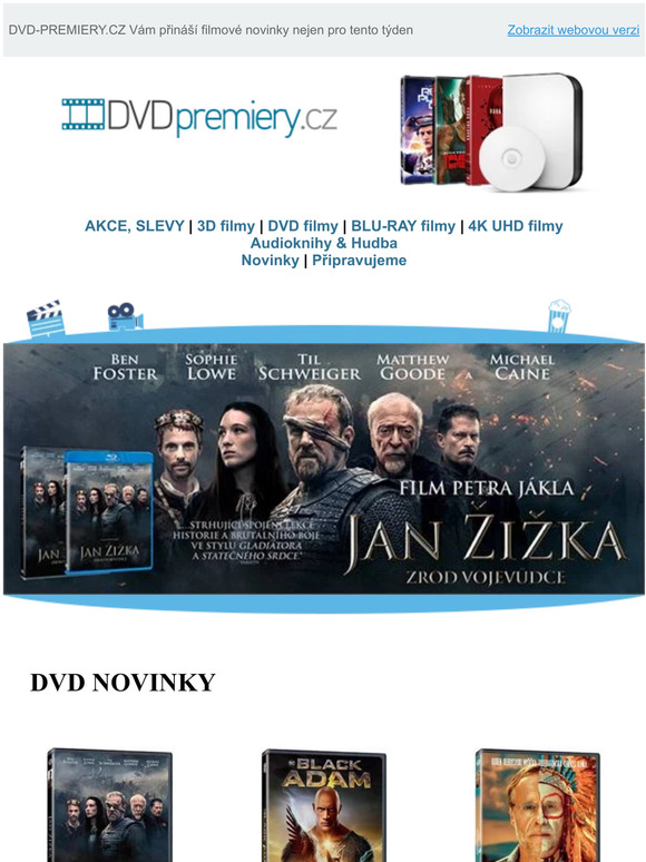 Jan Žižka 2022, Black Adam, Indián, Šoumen krokodýl a další skvělé filmy nejen pro tento týden - DVD-PREMIERY.CZ