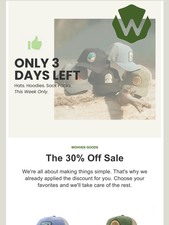 30% Off Hats and Sock Packs