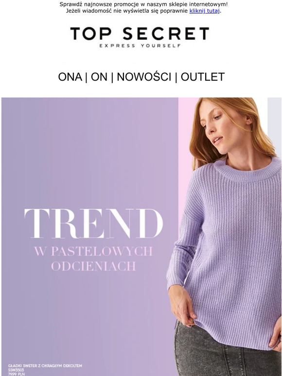 Nowości w pastelowych odcieniach | EXTRA rabat na wyprzedaż