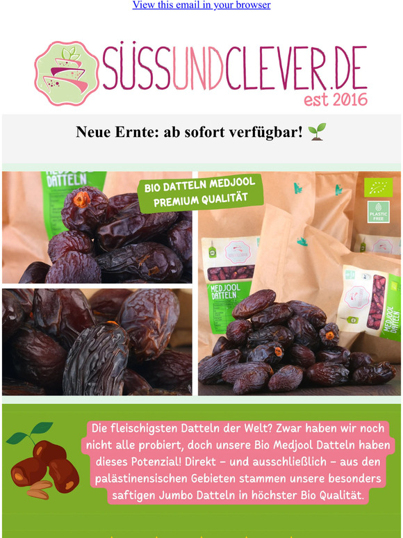 Neue Ernte: Bio Medjool Datteln - frisch eingetroffen! 🌱