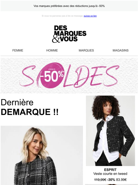 ⚡ Alerte ! DERNIERE démarque sur nos styles d'hiver ⚡