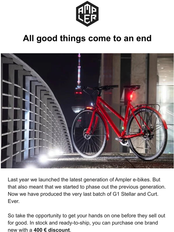 The last of a generation – these are the last G1 bikes that we will ever make!