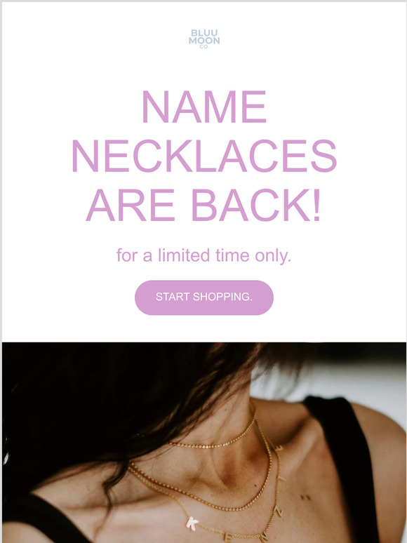 NAME NECKLACES ARE BACK!!