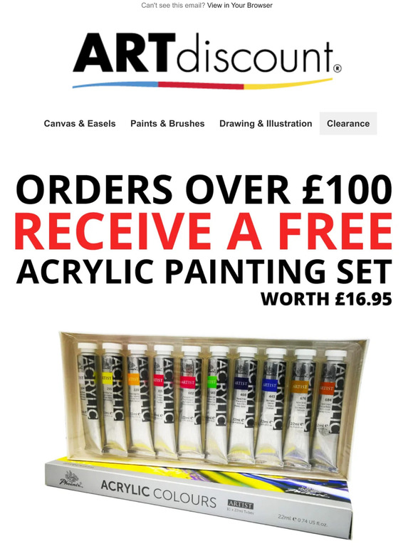 Get Creative - Free Acrylic Set with Orders £100+