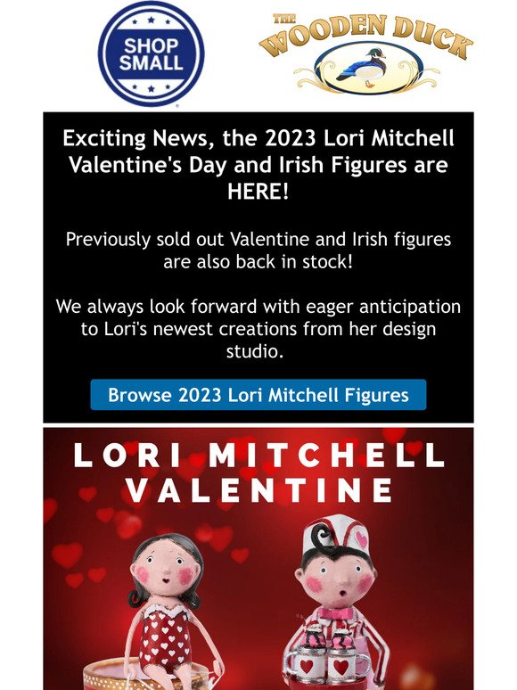 ❤️  Lori Mitchell 2023 Valentine and Irish Figures Available NOW! ☘️  ﻿ ﻿  ​