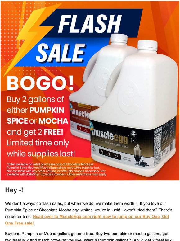 💥Flash Sale! BOGOFree Mocha/Pumpkin Gallons!