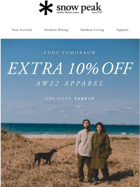 LAST CHANCE: Extra 10% Off Ends Tomorrow
