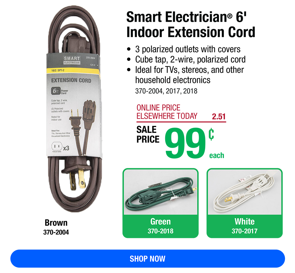 Menards 6’ Extension Cord only 99¢ PLUS New Weekly Flyer Milled