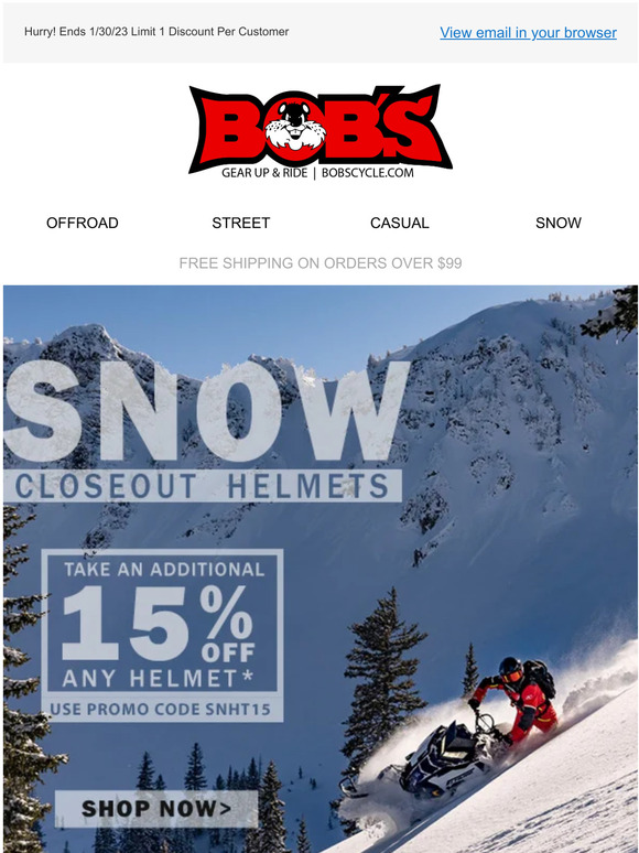 Closeout Snow Helmet Sale - Save An Extra 15%