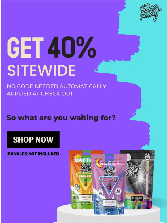 40% OFF STOREWIDE 🎁