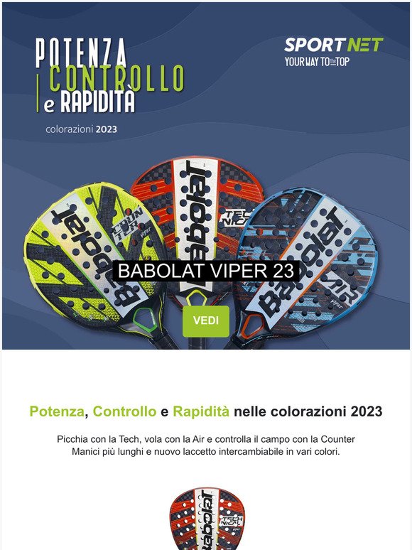 Nuova Collezione Padel Babolat Viper - Potenza/Controllo/Velocità