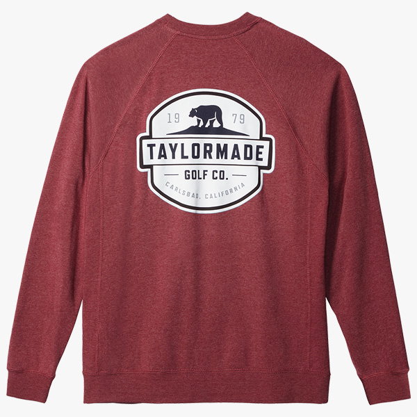 California Raglan Crewneck in Crimson Heather Image