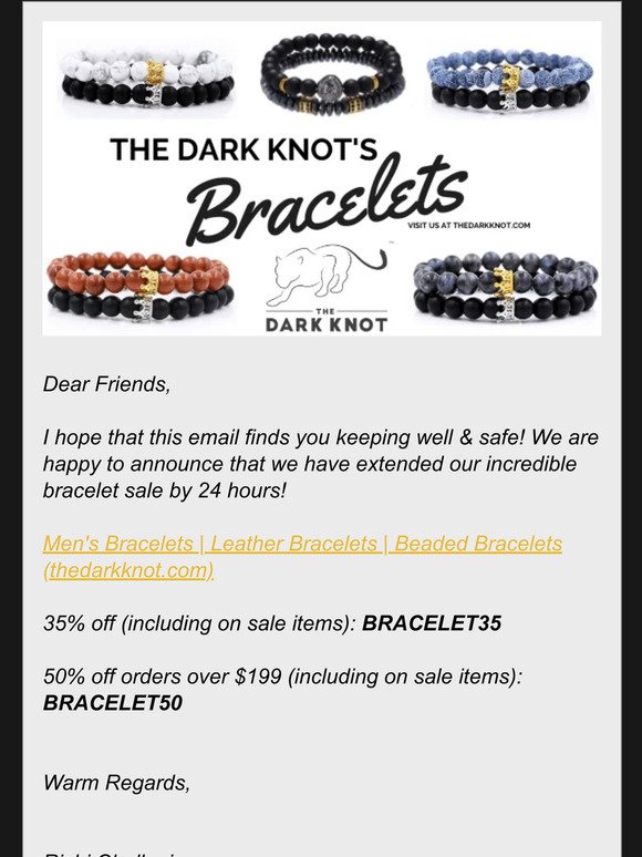 Bracelet Sale Extended By 24 Hours!