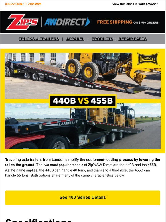 AW Direct: Traveling axle trailer comparison. | Milled