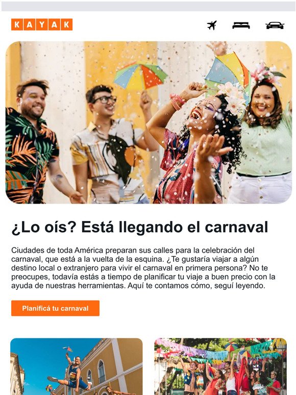 ¿Soñás con celebrar carnaval en otra ciudad? 🎭