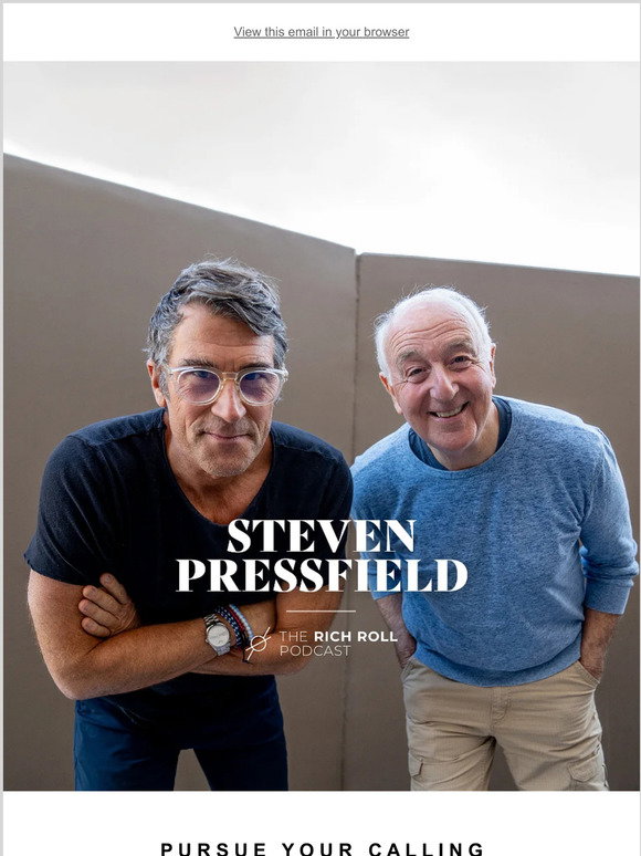 Steven Pressfield: Battle Resistance, Master Your Craft, & Pursue Your  Calling - Rich Roll